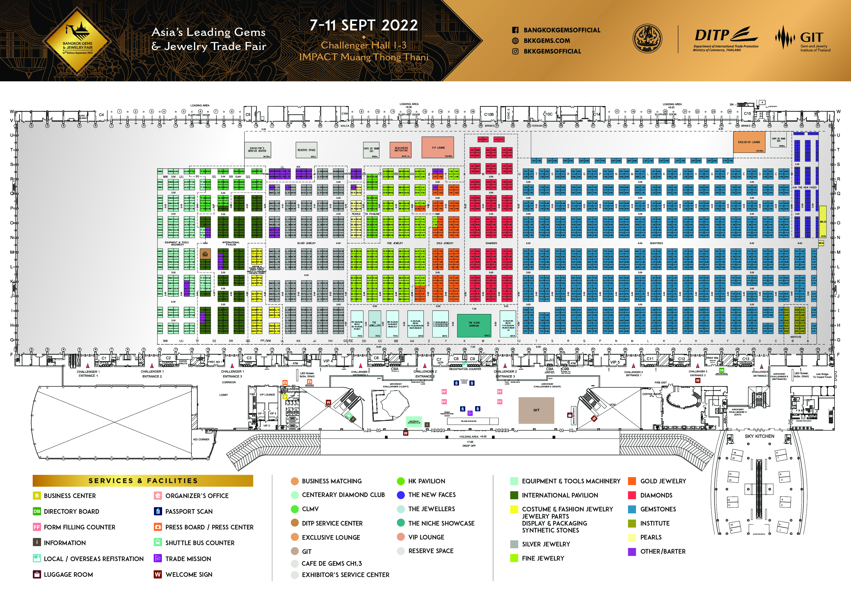 BANGKOK GEMS & JEWELRY FAIR FLOOR PLAN